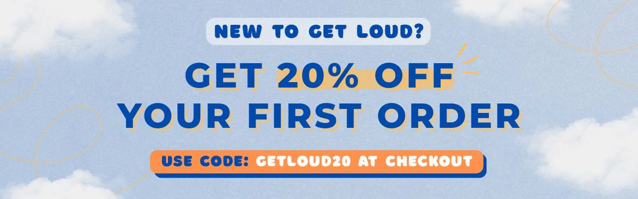 Get Loud 20% Store Wide Desktop Banner