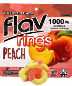 Flav - Peach Live Resin Gummy Rings - 1000mg